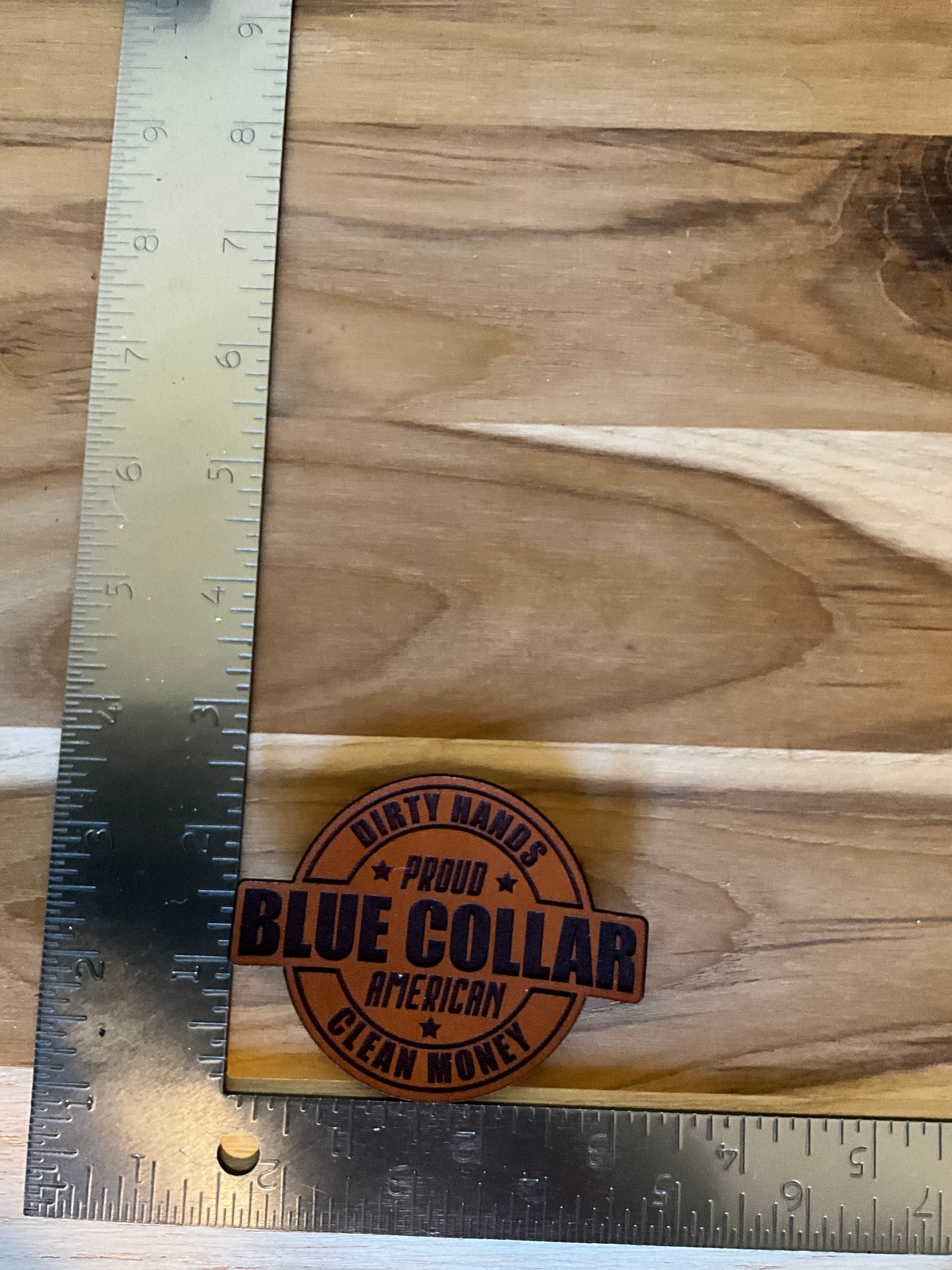 Dirty hands blue collar patch