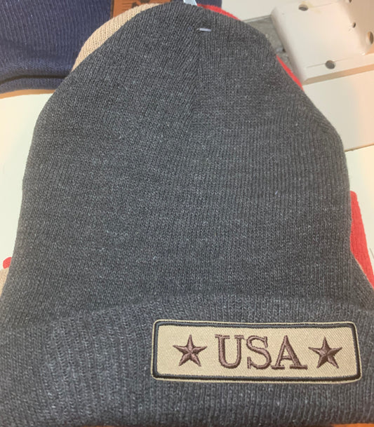 Grey USA beanie quick ship combo