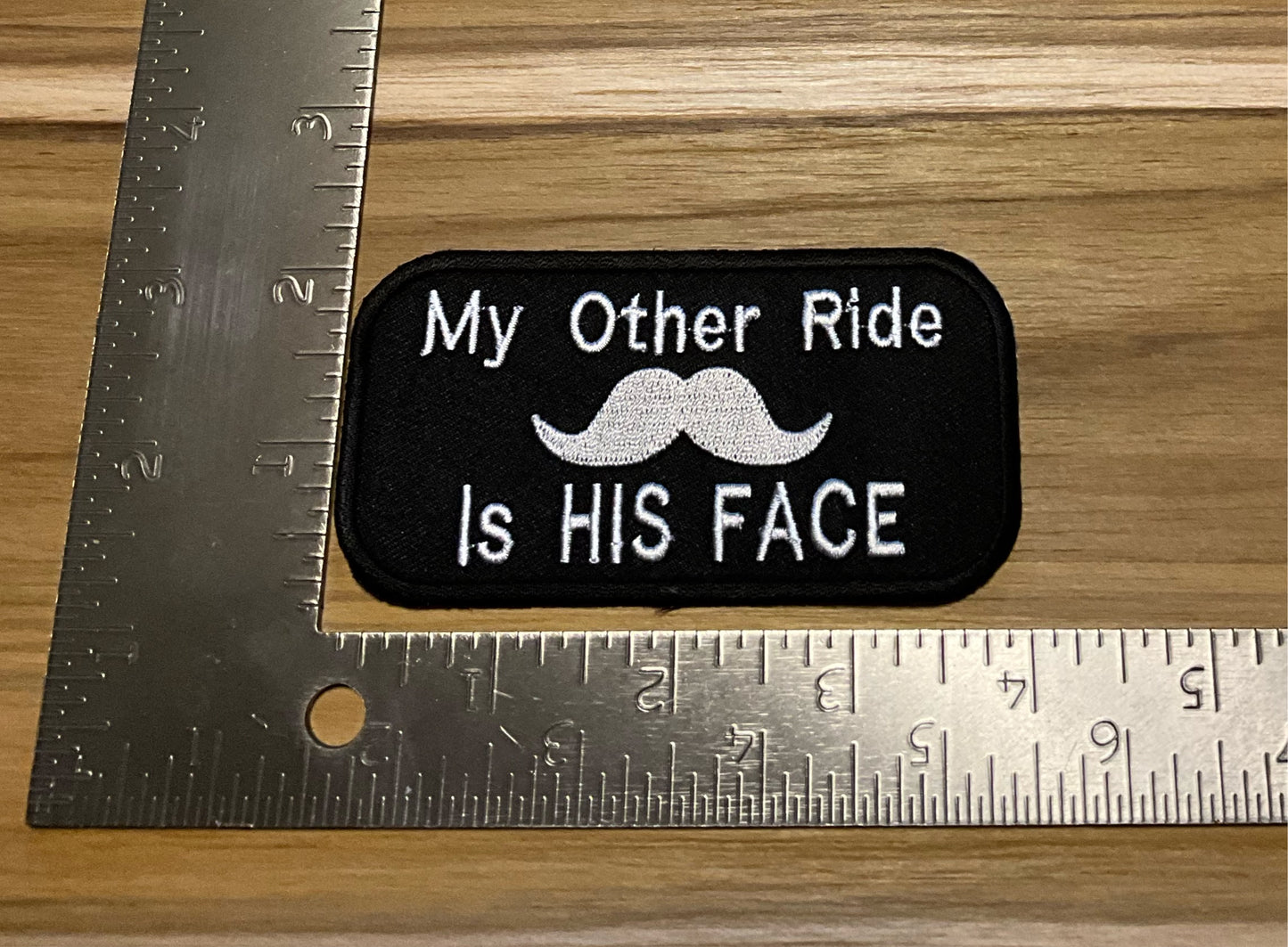 My other ride is his face patch