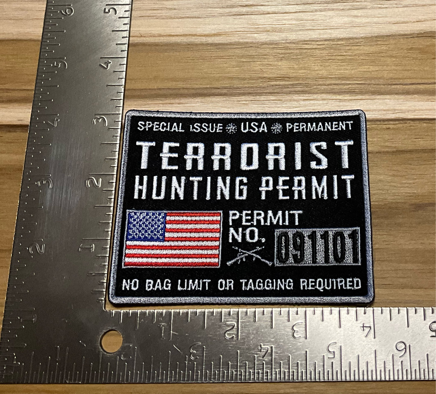 Terrorist hunting permit patch