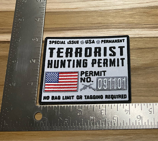 Terrorist hunting permit white patch