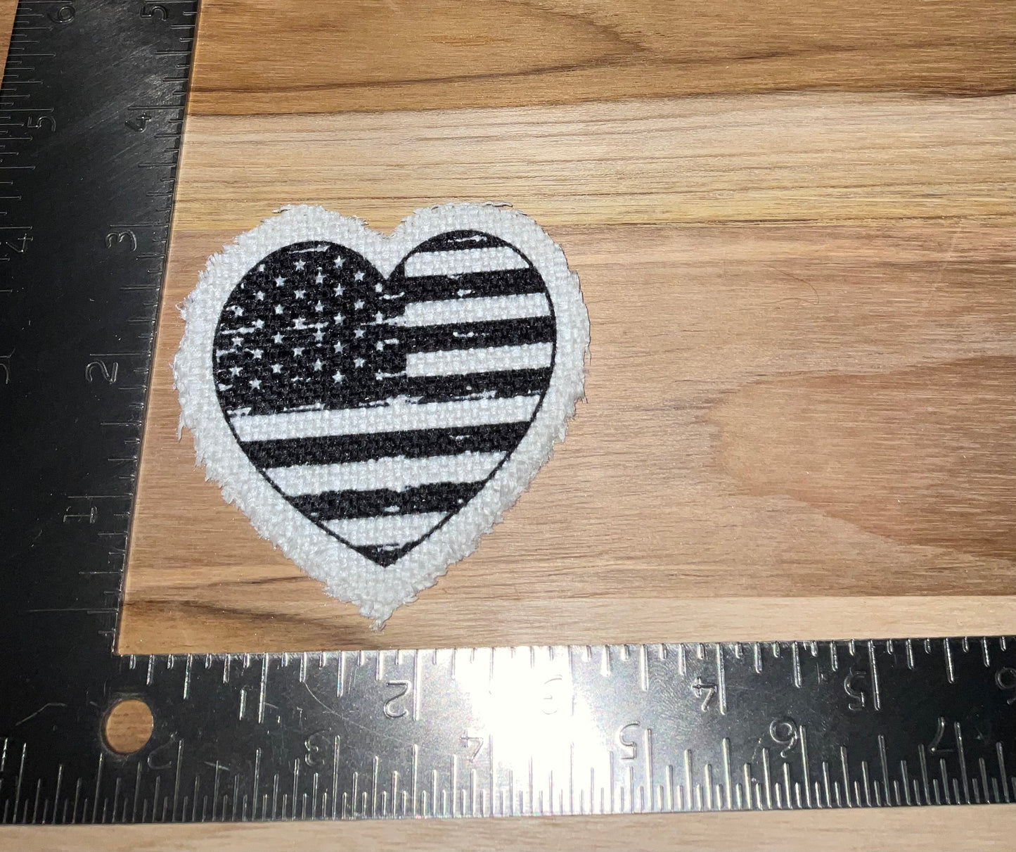 Her patch "patriotic heart"