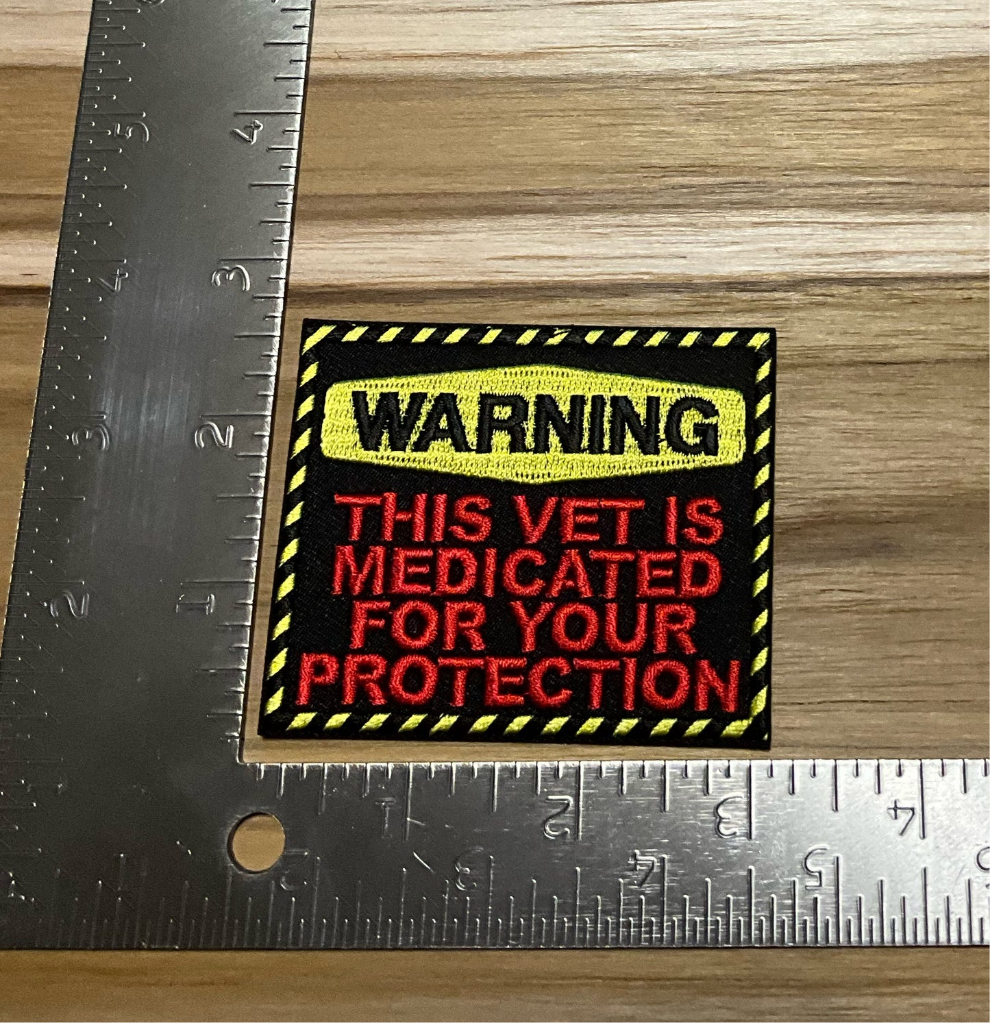 Warning: This vet is medicated for your protection patch