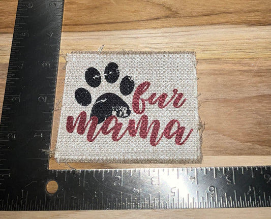 Her patch "fur mama"