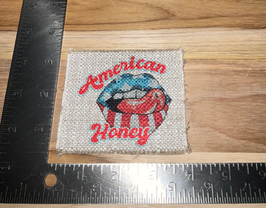 Her patch "American honey" tan