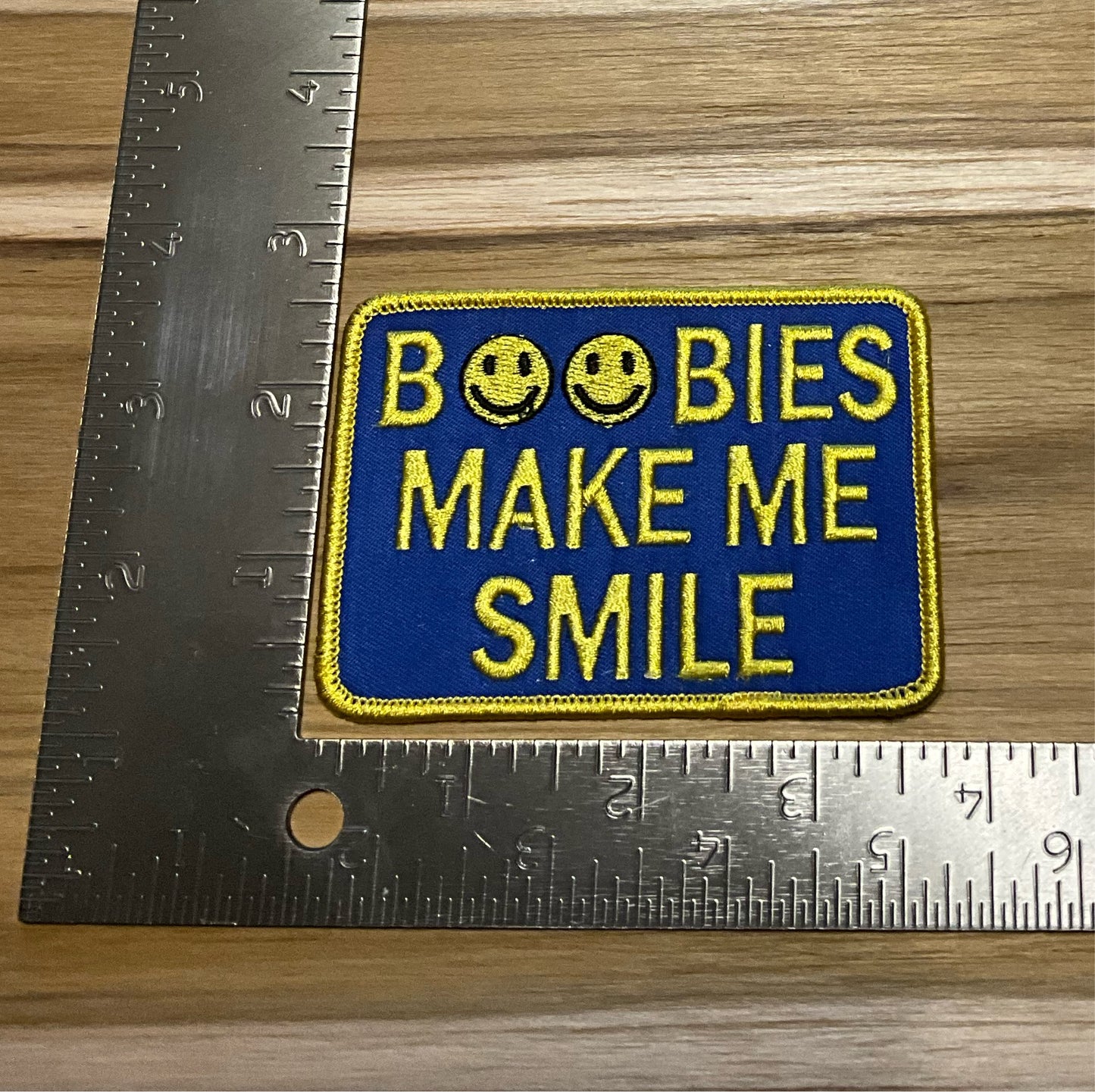 Boobies make me smile patch