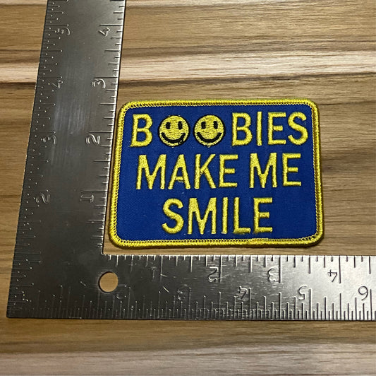 Boobies make me smile patch